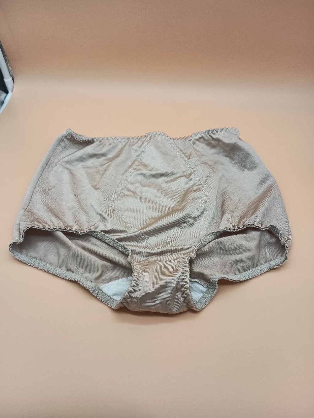 Vintage Girdle Shapewear Control Top Bikini Brief Beige 3X No Brand READ